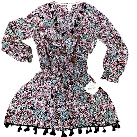 NWT Knox Rose Women's Tassel Trim Dress BOHO Priarie Sz XXL/18 #26A - Picture 2 of 9